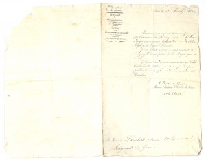 France, Information on the award of the Chevalier's Cross of the Legion of Honor 1841