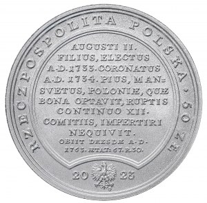 III RP, 50 zlotys 2023, Treasures of Stanisław August - August III Sas