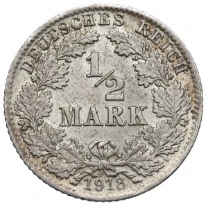 Germany, 1/2 mark 1918 D