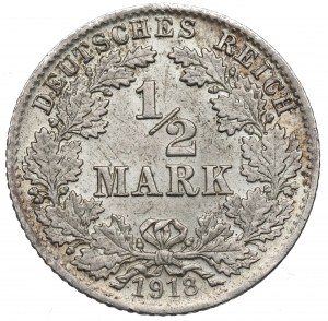 Germany, 1/2 mark 1918 D
