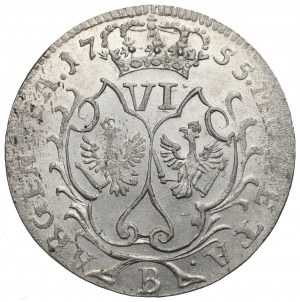 Germany, Preussen, Friedrich II, 6 groschen 1755, Breslau