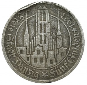 Free City of Danzig, 5 gulden 1923