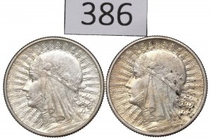 II RP, Set of 2 Gold 1934 Head of a Woman