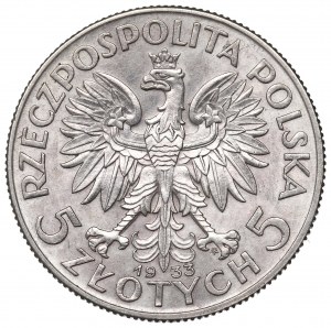 II Republic of Poland, 5 zloty 1933 Polonia