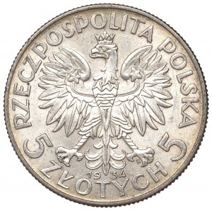 II Republic of Poland, 5 zloty 1934 Polonia