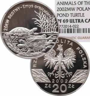 III RP, 20 gold 2002 Mud turtle - NGC PF69 Ultra Cameo