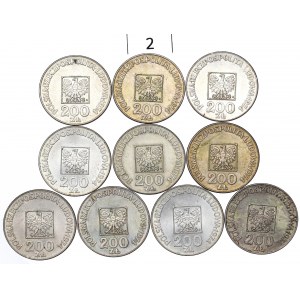 PRL, Zestaw 200 złotych 1974 Mapa
