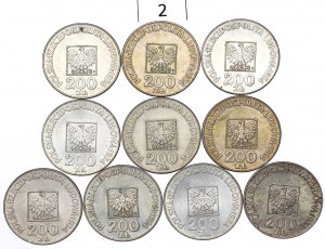 People's Republic of Poland, Set of 200 Gold 1974 Map