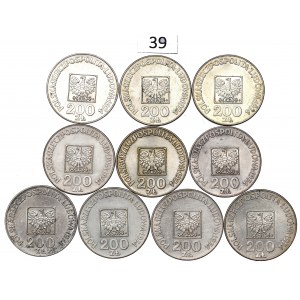 People's Republic of Poland, Set of 200 Gold 1974 Map