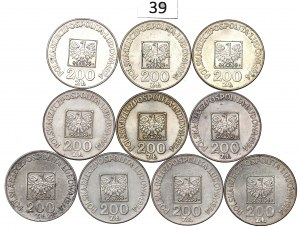 People's Republic of Poland, Set of 200 Gold 1974 Map