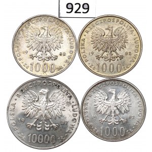 People's Republic of Poland, Set of 1,000-10,000 zloty 1982-87