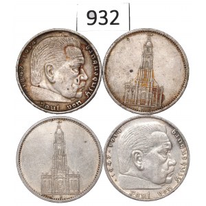 Germany, III Reich, Lot 5 mark 1934-38