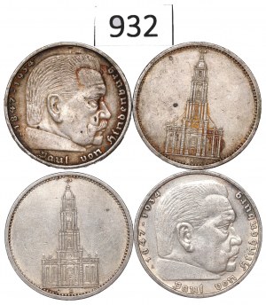 Germany, III Reich, Lot 5 mark 1934-38