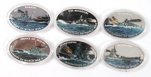 Tokelau, Collection of 1 dollar World War II Battleships