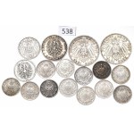 Germany, Lot 1/2-3 marks 1877-1919