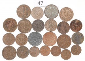 Second Republic and GG, Set of 1-20 pennies 1923-39