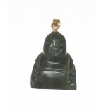 Buddha pendant - aventurine , gold