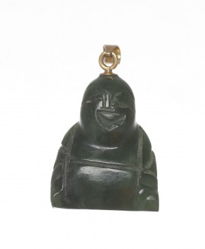 Buddha pendant - aventurine , gold