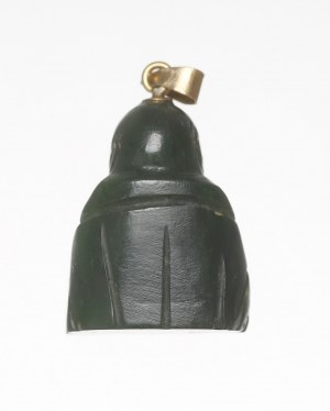 Buddha pendant - aventurine , gold