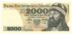 People's Republic of Poland, 2000 gold 1982 CC