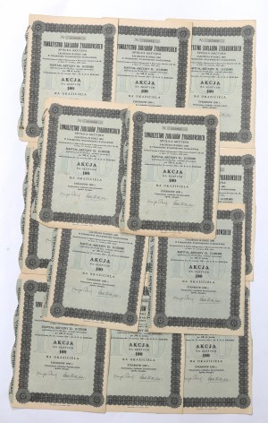 II RP, Zyrardow Works Society 100 zloty share set 1930