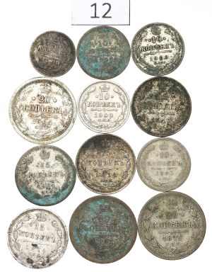 Russia, Lot 5-20 kopecks 1871-1915