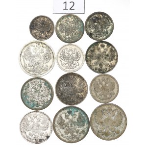 Russia, Lot 5-20 kopecks 1871-1915