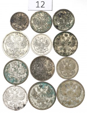 Russia, Lot 5-20 kopecks 1871-1915