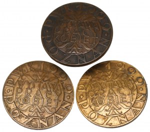 II RP, Women's Labor Exhibition Badge Poznań PWK 1929 - set of 3 copies