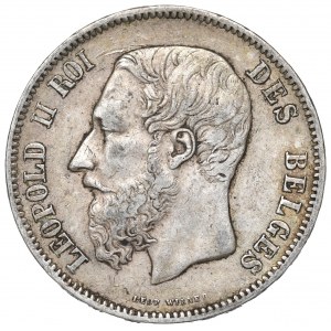 Belgium, 5 francs 1869