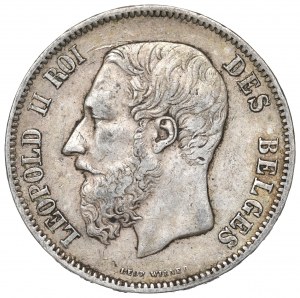 Belgium, 5 francs 1869