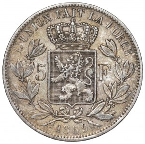 Belgium, 5 francs 1869