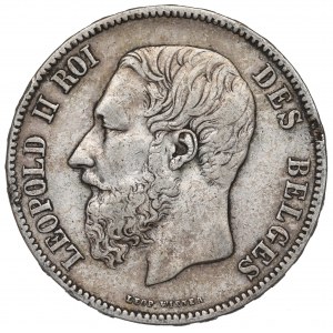 Belgium, 5 francs 1868