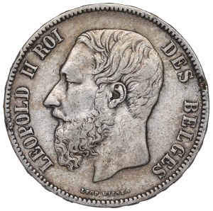 Belgium, 5 francs 1868