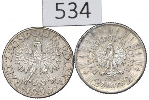 II RP, Set of 2 Gold 1934-36