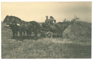 II RP, Photograph of the 1st Regiment of Mounted Riflemen, Garwolin - C.K.M on post