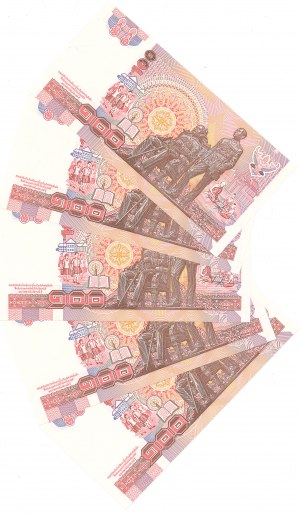 Thailand, 100 Baht - Set of 5 copies.