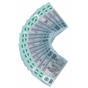 Nigeria, 50 Naira 2010 - Zestaw 15 egz.
