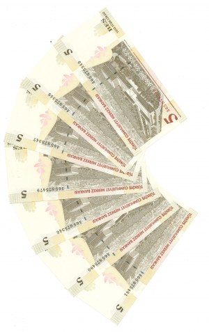 Turkey, 5 Lira 2005 - Set of 7 copies.