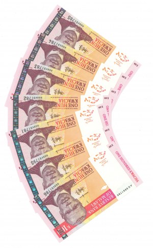 Malawi, 100 Kwacha 2003 - Set of 7 exes
