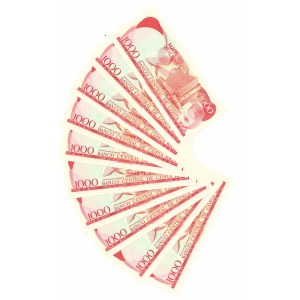 Costa Rica, 1000 Colones - Zestaw 10 egz.