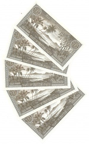 Samoa, 5 Pounds - Set of 5 copies.