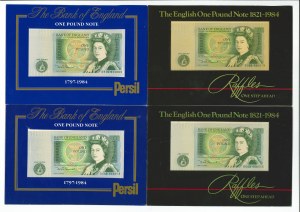 Great Britain, Set of banknotes - 4 copies.