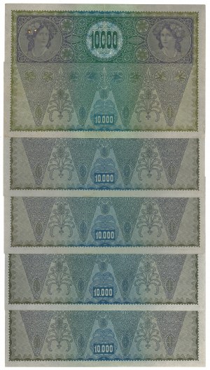 Austria, 10,000 crowns 1918 - set of 5 copies.