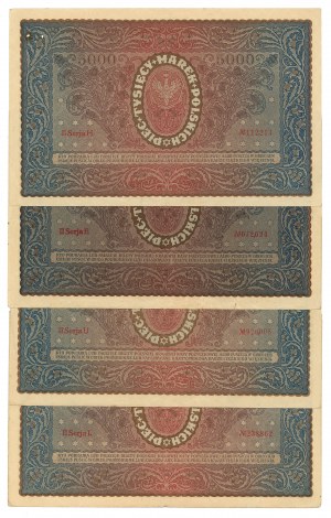 II RP, 5000 Polish marks 1920 - Set of 4 copies.