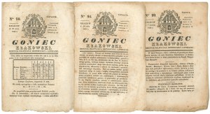 Goniec Krakowski 1830 - set of 3 copies.