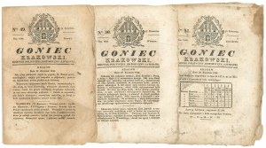 Goniec Krakowski 1830 - set of 3 copies.