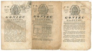 Goniec Krakowski 1830 - set of 3 copies.