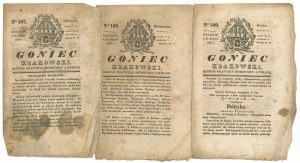 Goniec Krakowski 1830 - set of 3 copies.