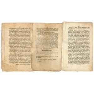 Goniec Krakowski 1830 rok - zestaw 3 egz.